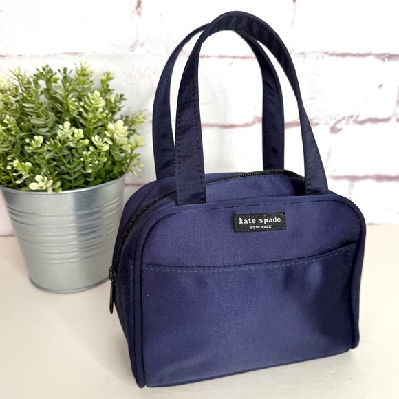 KATE SPADE Handbags - KATE SPADE NEW YORK Navy Nylon 7” Mini Satchel Tote Bag Y2K 90’s Purse Vintage